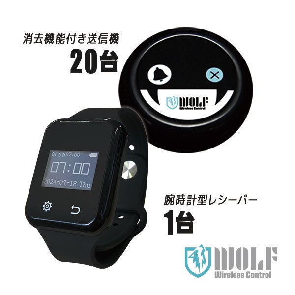 画像1: ワイヤレスコントロール【WOLF】送信機20台 レシーバー1台セット (1)